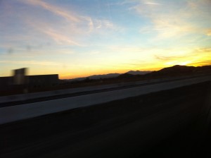 Sunset headed home
